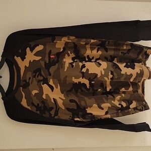 Ralph Lauren Camo & Black Longsleeve Polo Sz XL